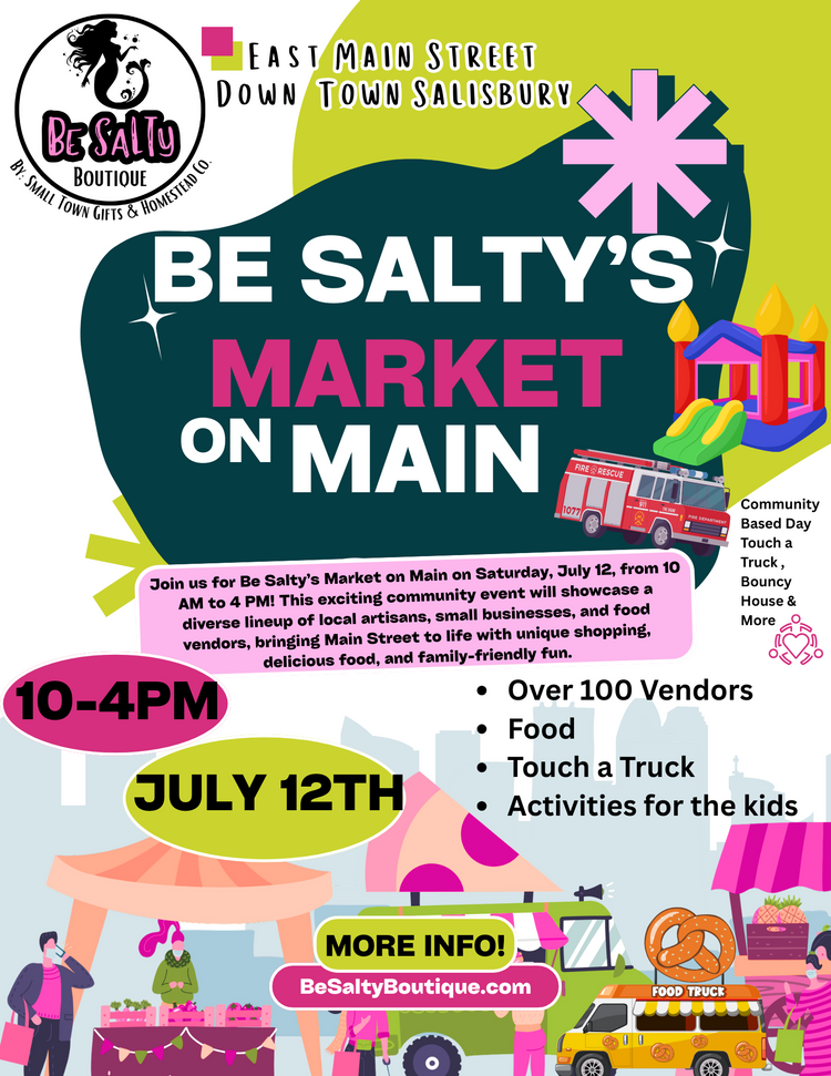 📢 Be Salty’s Market on Main – A Must-Attend Event! 🎉 Salisbury Maryland